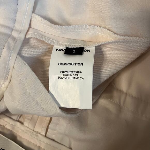 Kindersalmon Flared/Folding Dress Pants in Cream Size 1 - Picture 7 of 7